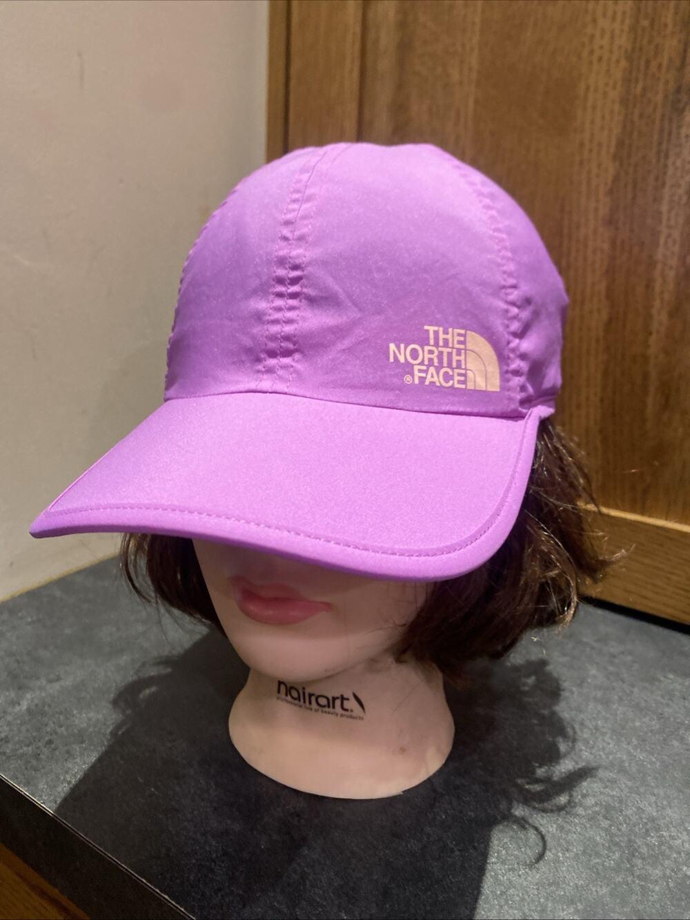 The North Face Hat Adjustable Youth MPurple Lightweight Hiking Running Cap Logo
